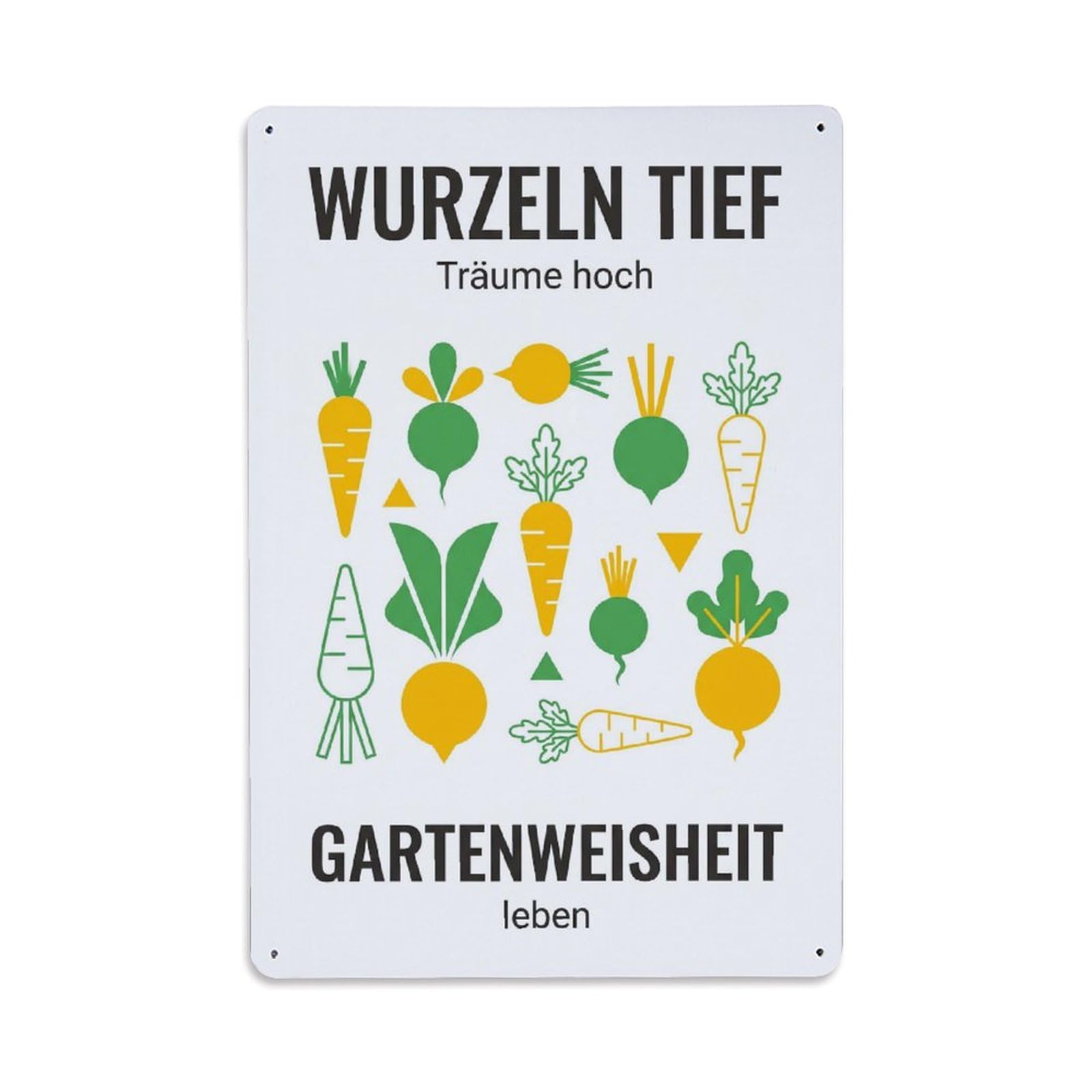 Vintage Funny Garden Root Deep Rustic Gate Seasonal Metal Tin Sign Plaque Wall Decor for Cafe, Club Bar, Office, Garden Metal Poster 8x12Inch