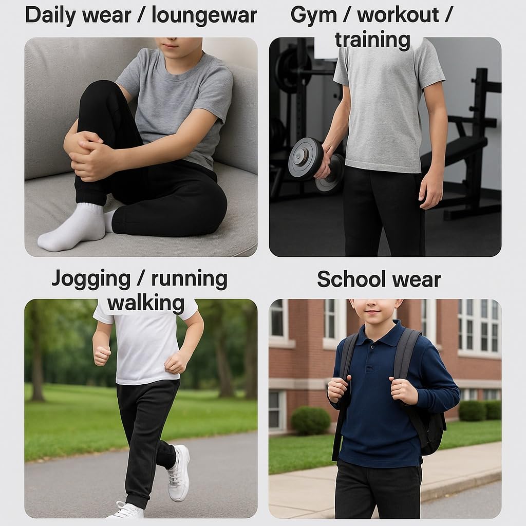 KHIM Jogging Trouser Tracksuit Bottom Pant Kids Unisex Girls Boys Activewear — view 3