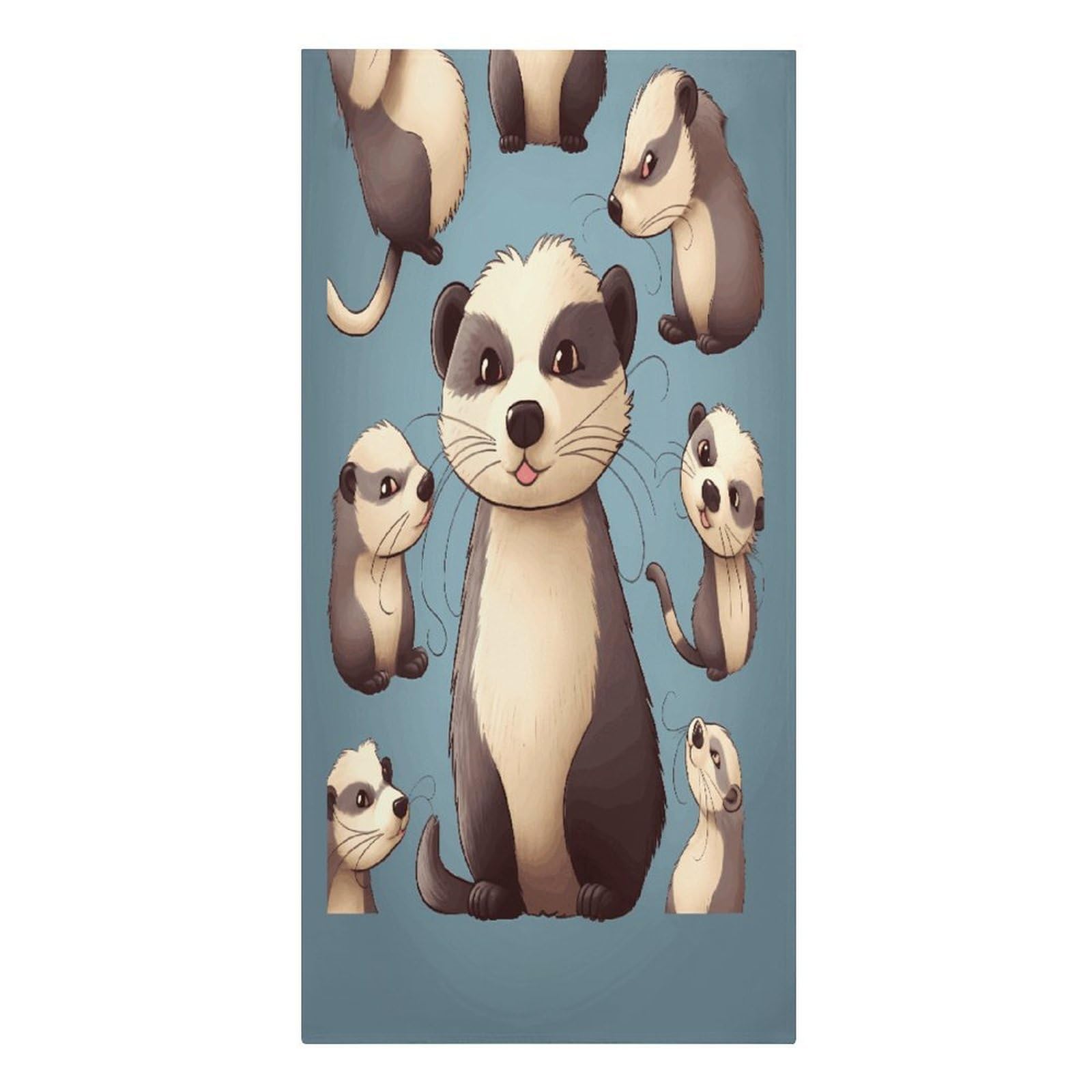 VstaDank Hairy Ferret Beach Towels 30"x61" Microfiber Super Absorbent Large Bath Towels Cozy Soft Swim Travel Towel Quick Dry Thin Pool Towel Beach Accessories for Outdoor Adult