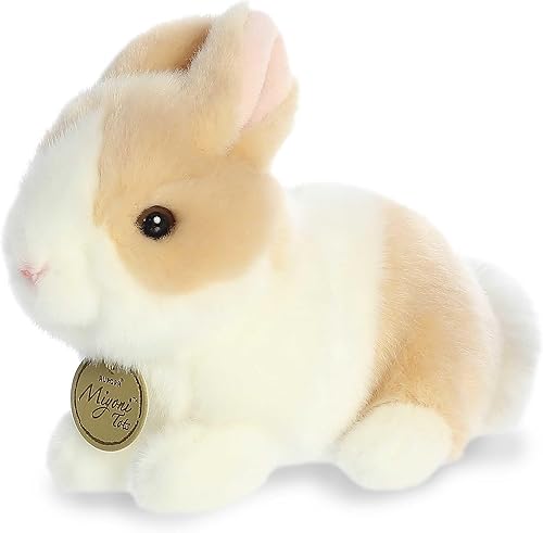 Miniatura 5 de Aurora® Adorable Miyoni® Tots Baby Bunny - Detalle realista - Compañerismo apreciado - Jengibre y blanco 7.5 pulgadas