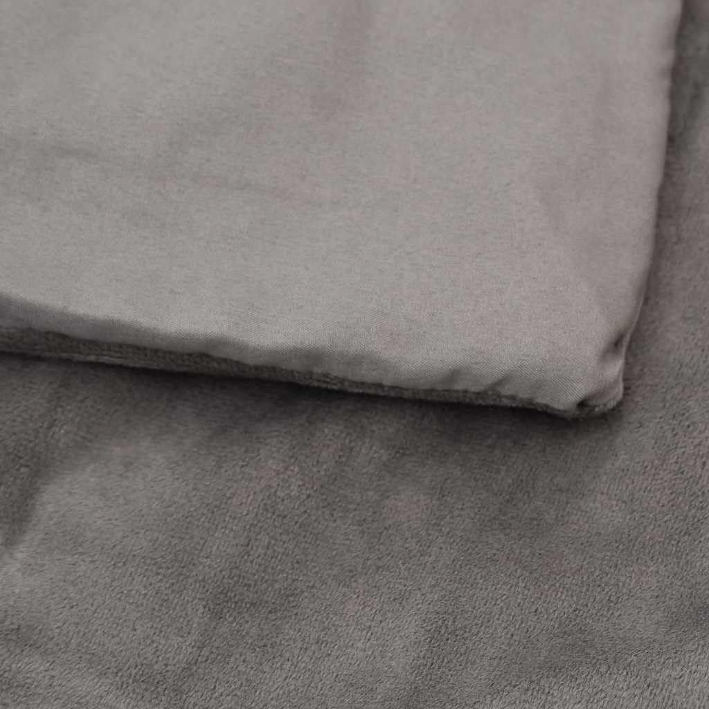 vidaXL Manta con Peso y con Funda Tela Gris 10 kg 140x200 cm