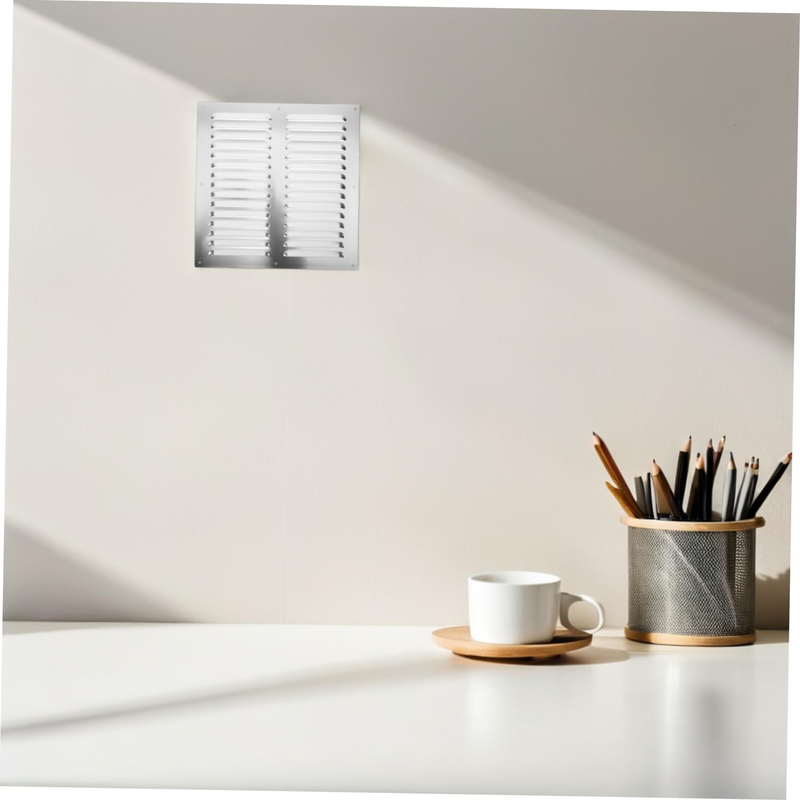 WOONEKY Ventilation Acier Inoxydable Protection Vent pour Système de Climatisation et Ventilateur Échappement Améliore la Circulation de Air Qualité Intérieure Dimensions Couleur Argentée
