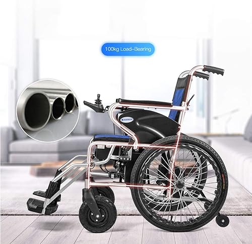 Miniatura 8 de NEOCHY Silla de ruedas portátil y cómoda profesional plegable eléctrica ligera de transporte móvil inteligente de doble control interruptor