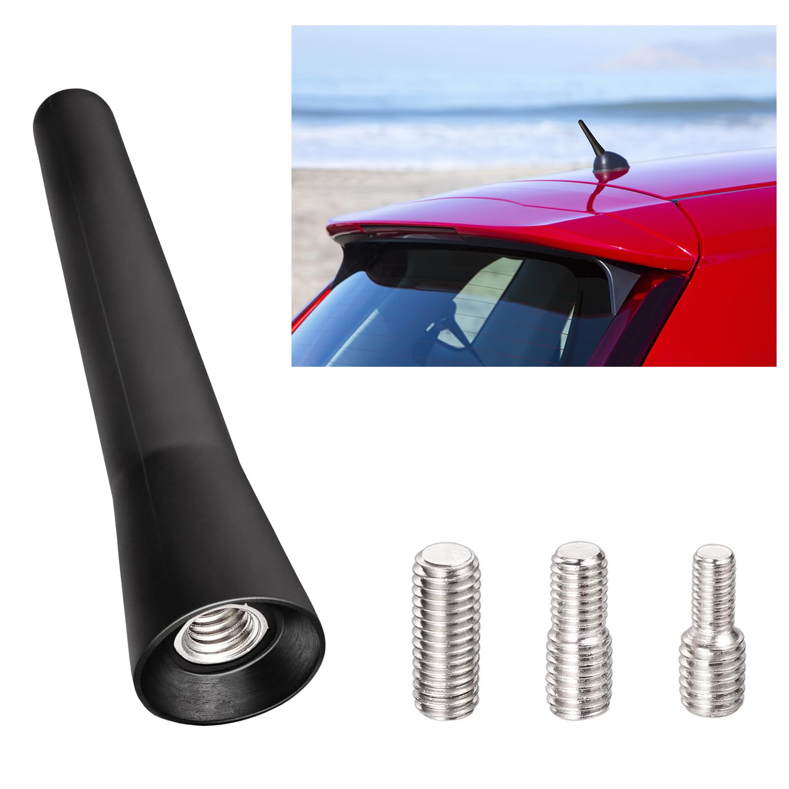 Universal Vehicle Roof Mount Short car Antenna AM FM antenna roof antenna car 6.5cm/2.5 inch mini car radio antenna Compatible with Toyota Honda Subaru GMC Chevrolet Nissan Ford Jeep etc