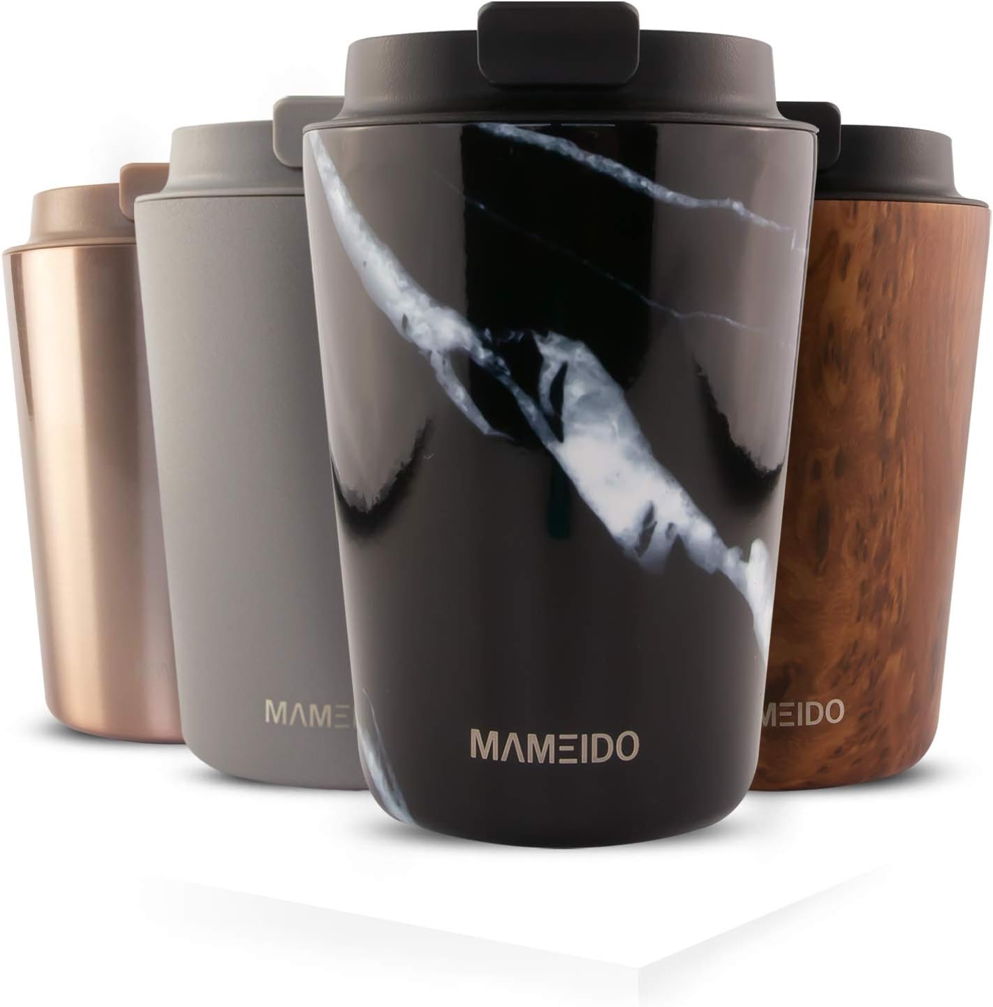 MAMEIDO Insulated Travel Mug, Stainless Steel Coffee Mug With Double
