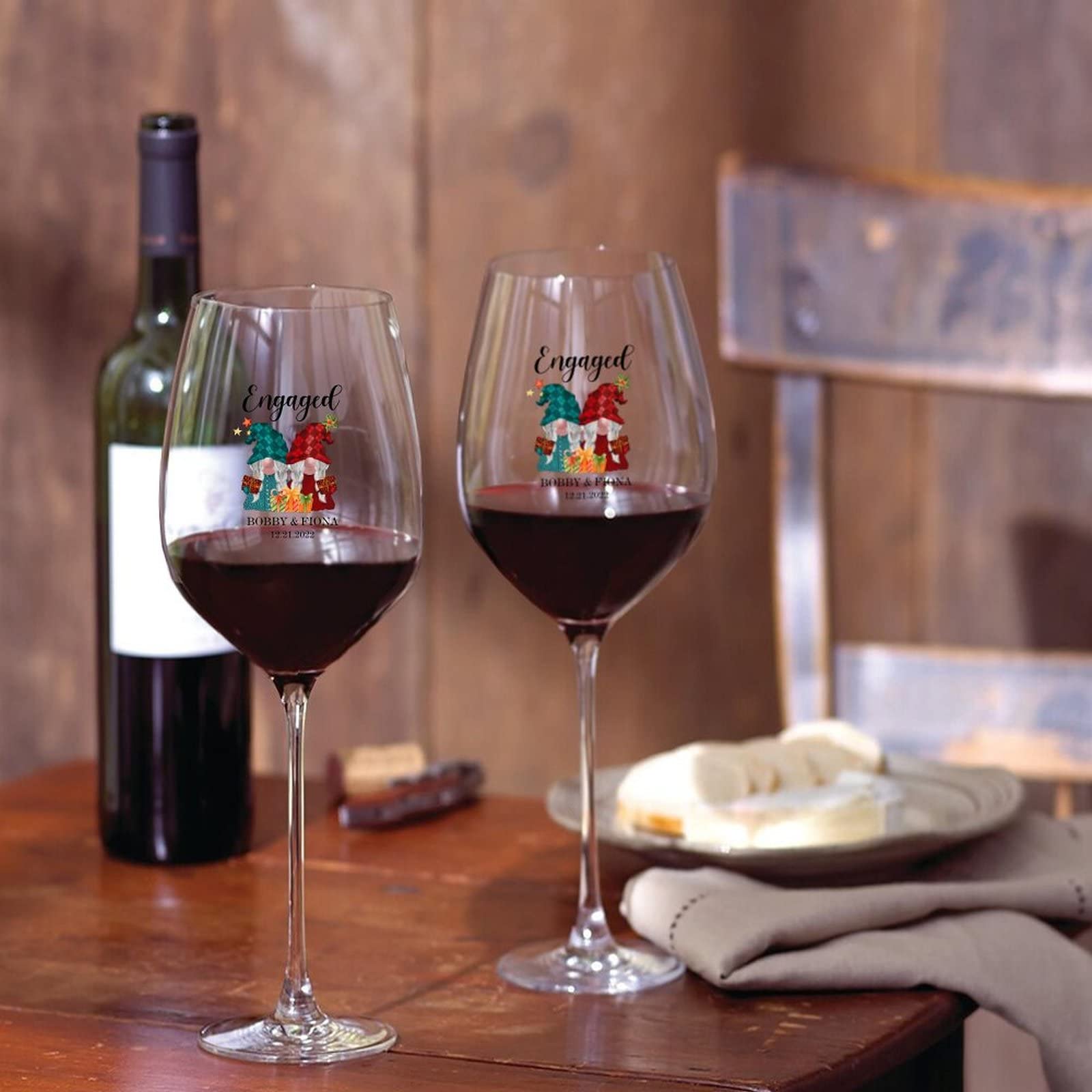 Juego de 2 copas de vino tinto para mamá, regalos de compromiso para hombres y mujeres, perfectos para los amantes del vino, 17 onzas