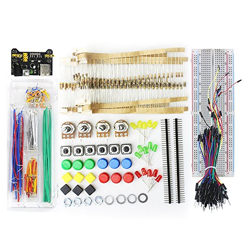 Leyal Starter Kit Generic Parts Package+830 Points Breadboard+Power Module+65 Flexible Cables+Jumper Wires Box