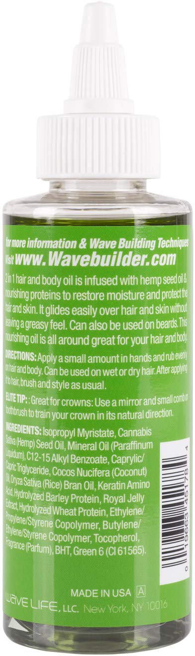 WaveBuilder Hemp seed oil, 4.2 Fl Oz