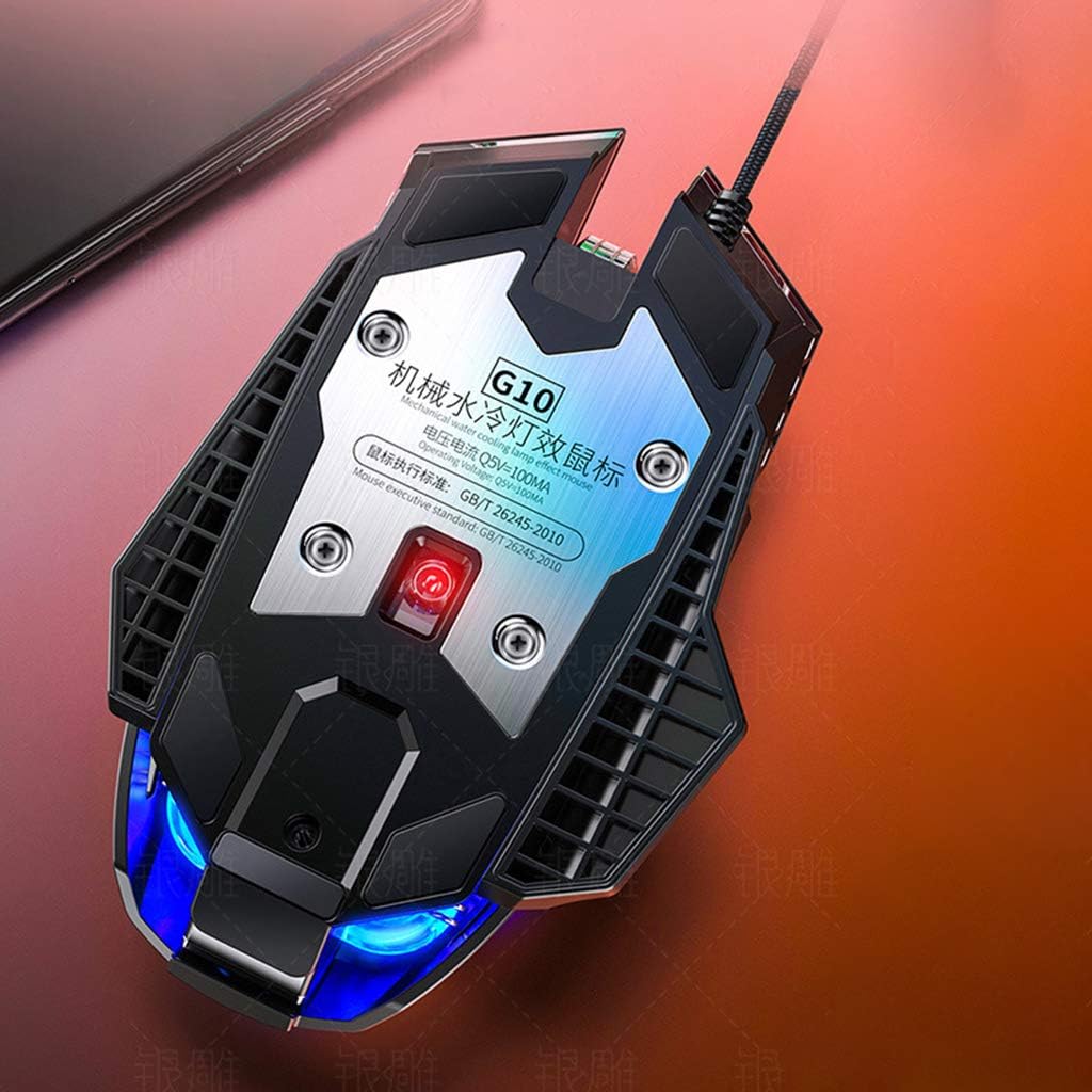 ljhnba Wired Gang Mouse Adjustable Color Light Streamline Design PC Computer ce for PC Computer Laptop for B00k Office