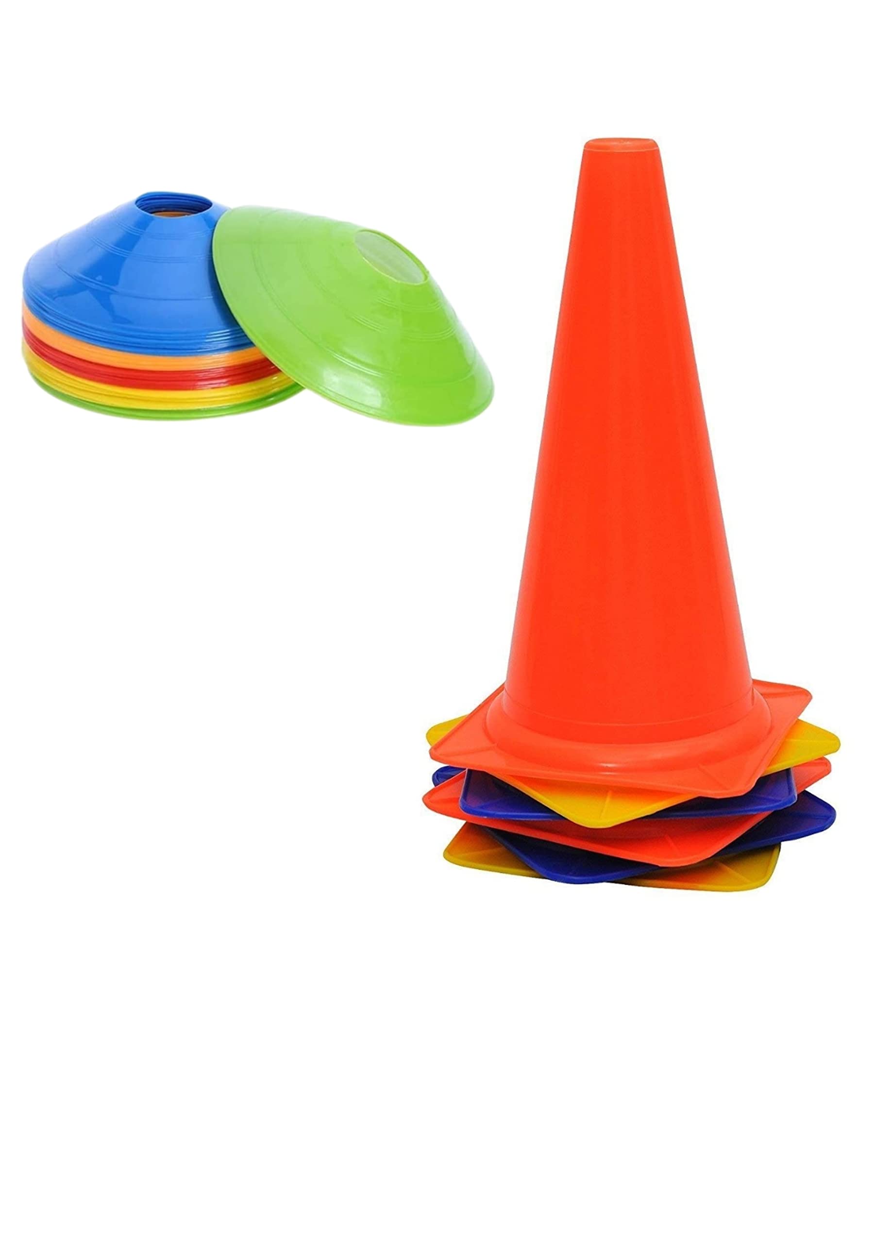 CABRIO Training Combo of 6 inch Marker Cones Pack 6,10 and 10,20 Space Marker Soccer Agility Cones (6 Marker Cones, 10 Soccer Cones) (B0BRCWXN9R) Amazon Price History, Amazon Price Tracker