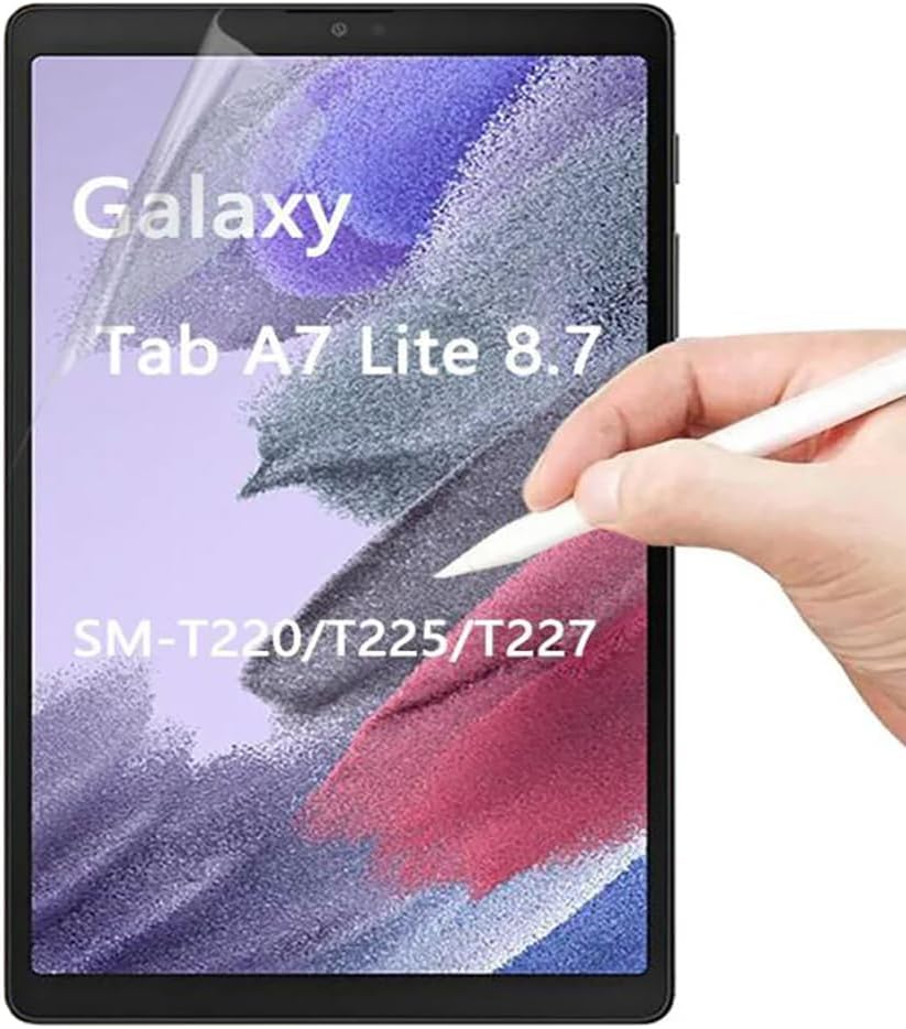 LXEEOLX [2 Pack Like Paper Screen Protector for Samsung Galaxy Tab A7 Lite, Matte PET Film, Drawing and Writing Like on Paper, Surport tablet Pen [Anti-Glare][Thin and Responsive]