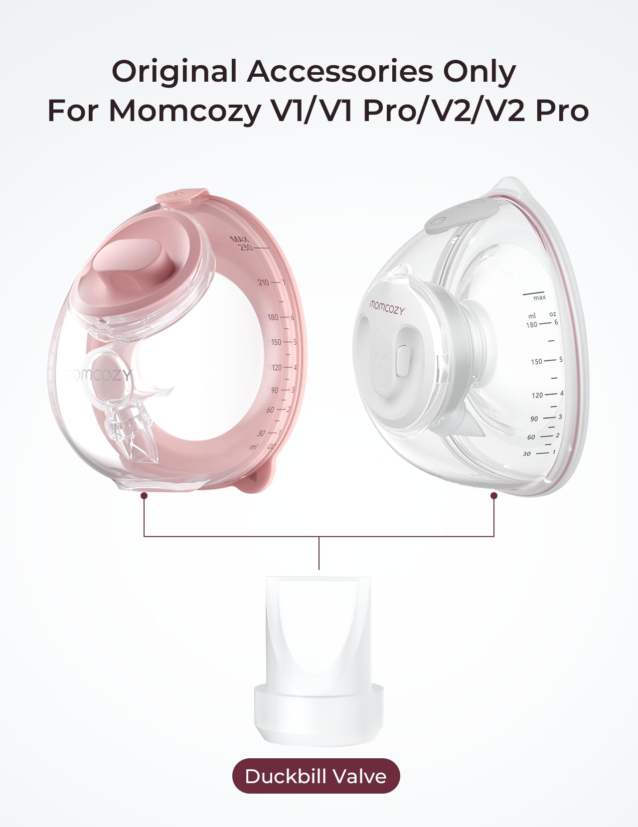 Momcozy Original V1 Pro/V2 Pro Breast Pump Replacement Accessories, Flange Cover Only for momcozy V1 Pro/V2 Pro 1 Pack