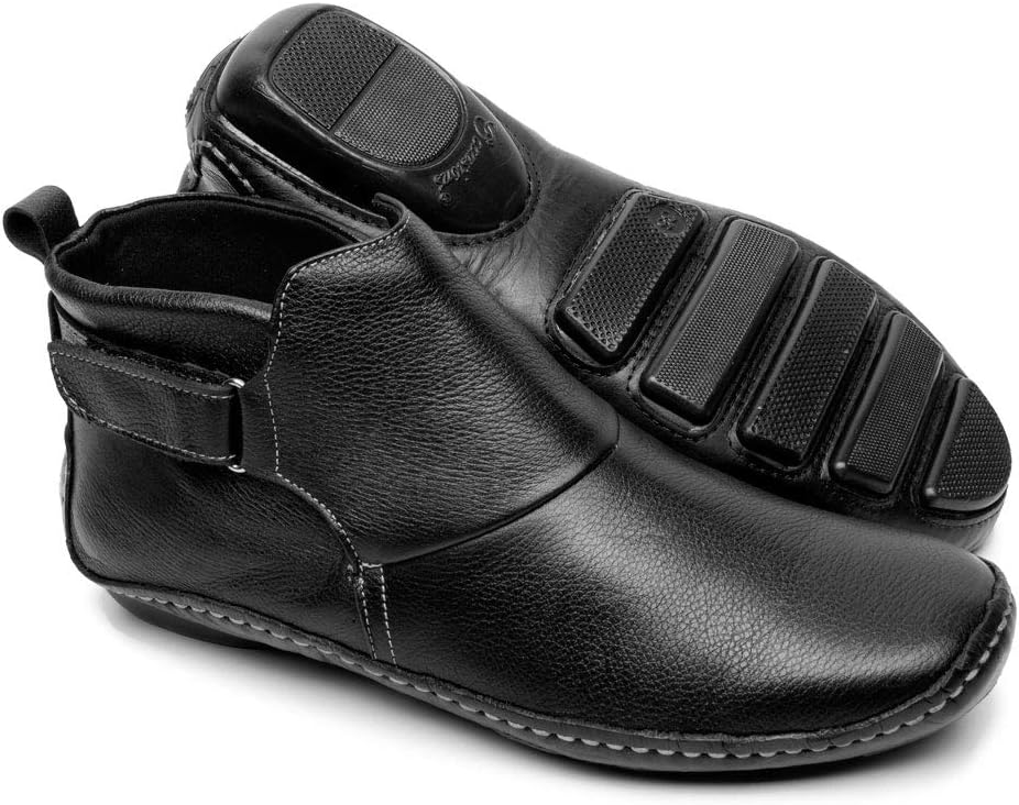 BOTA FEMININA CANO CURTO ANKLE BOOT EM COURO LEGÍTIMO FRANCA BRASIL COR PRETO (40, PRETO)