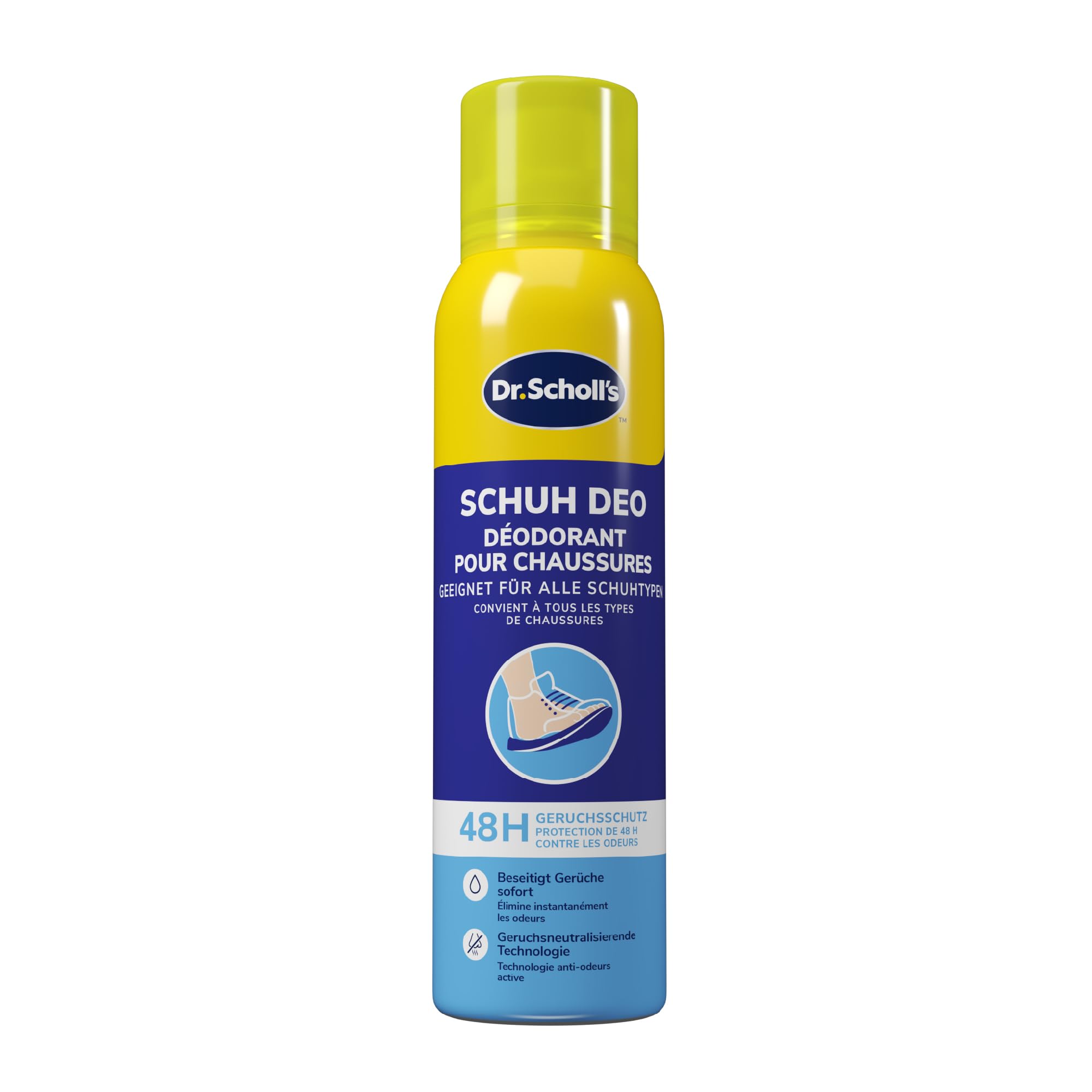 Scholl Fresh Step Geruchsstopp Schuhspray, mildes Fußdeo mit lang anhaltender Wirkung gegen unangenehme Gerüche, frische Schuhe, (1 x 150 ml)