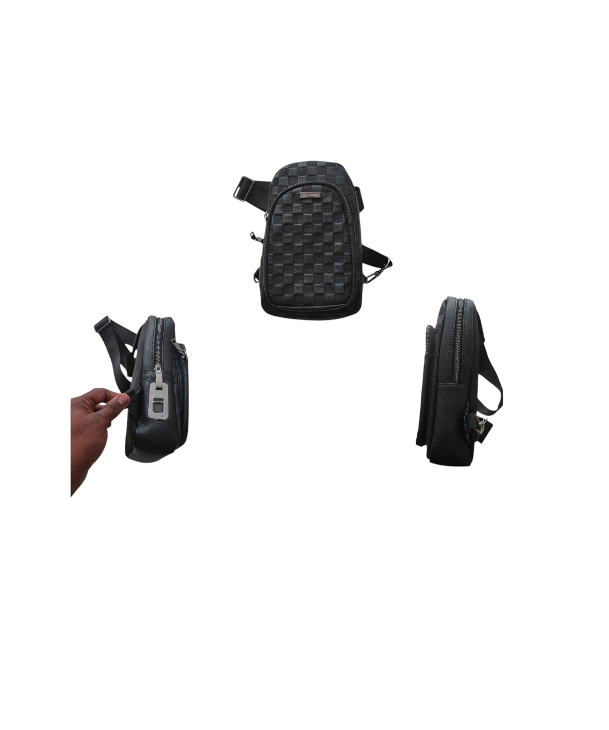 luggit Premium Traveler’s Shield Fingerprint Sling Bag | Smart Anti-Theft Crossbody Bag with Biometric Lock for Tech-Savvy Adults | Lightweight | Sling bag for man/Women-picture-55