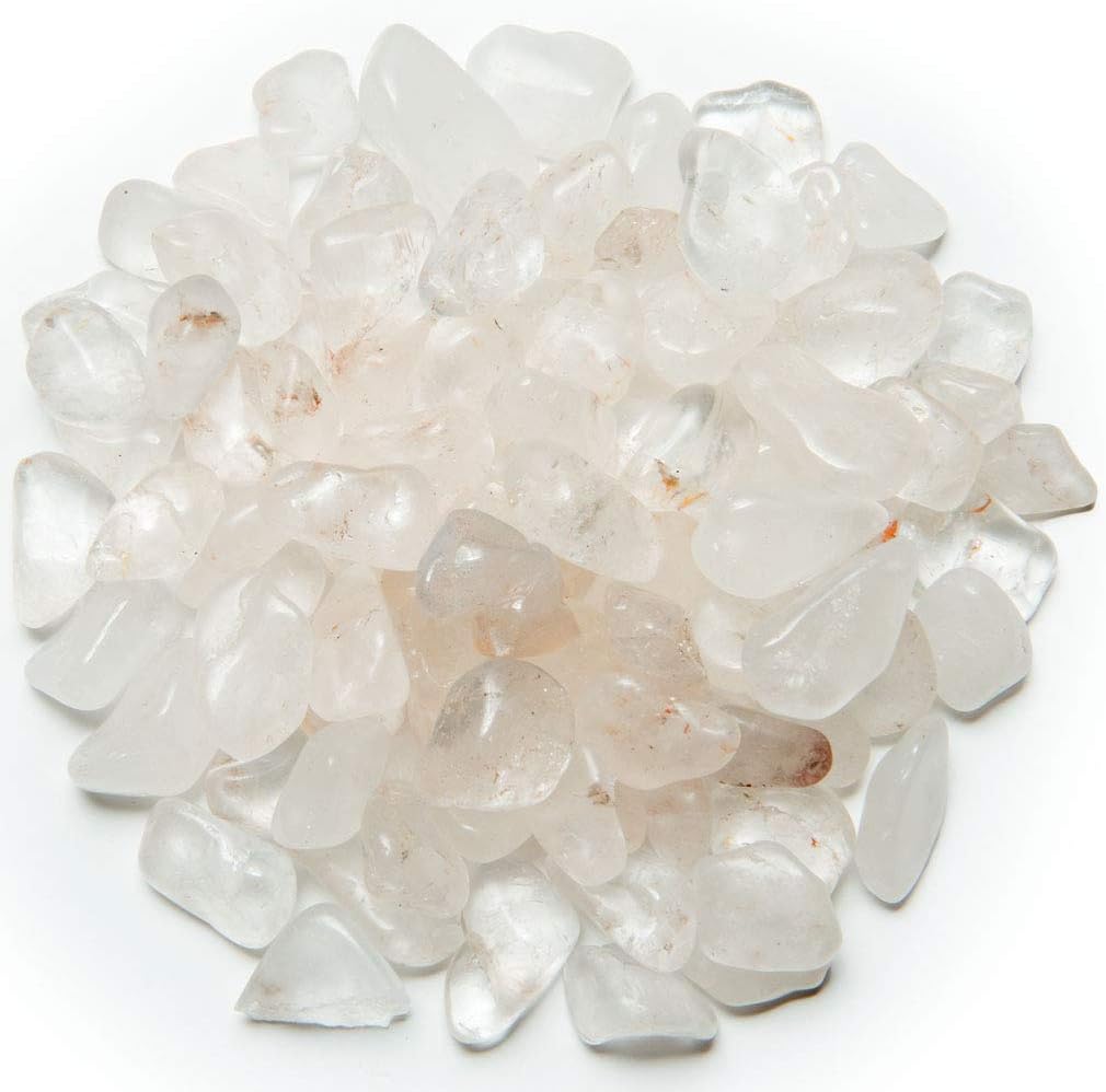 3 lbs of XXSmall Crystal Quartz B Grade Stones from Brazil - Tumbled Rocks Perfect for Art, Crafts, Reiki, Wicca and Wire Wrapping!