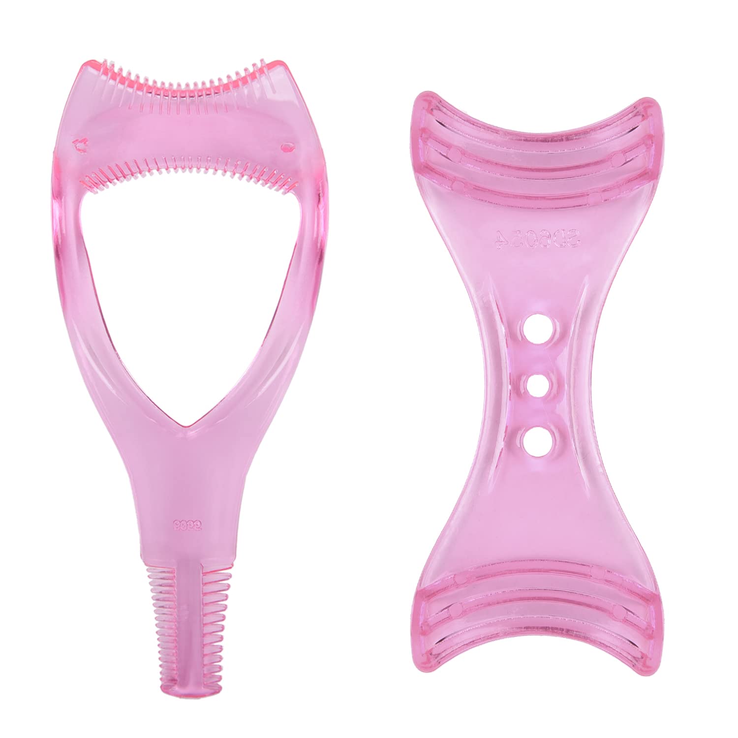 MFUOE 2Pcs Makeup Eyelash Tool Mascara Applicator Eyeliner Template 3In1 Eye Lash Brush Guard Eyelash Guide for Ladies Girls Women