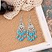 Produktbild Nette Blaue Farbe Nutural Stein Ohrringe für Frauen Lange Schmetterling Eule Türkise Charme Anhänger Ohrringe Schmuck 19