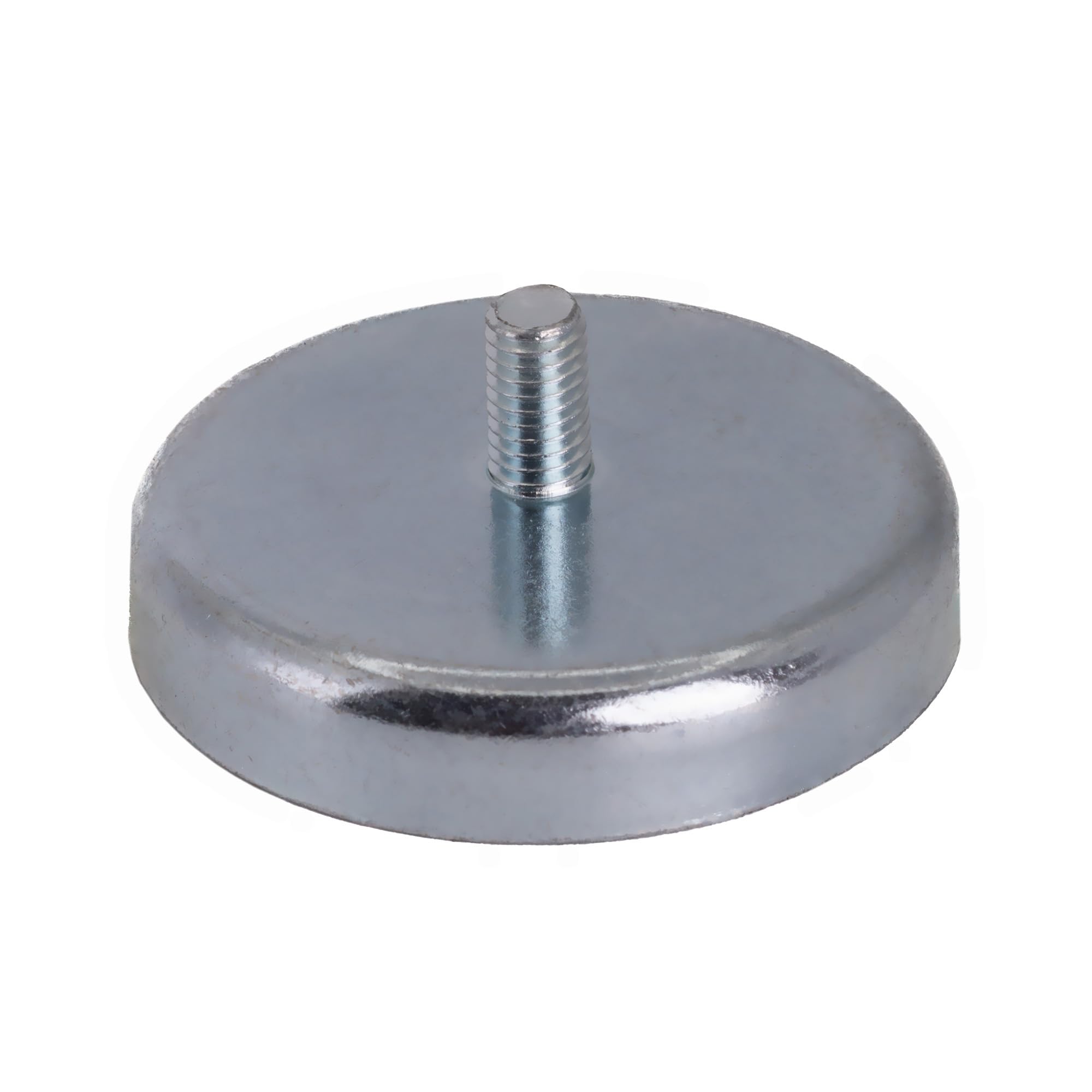 Ferrite Pot Magnet with M5 External Thread for Arts, Crafts, Model Making, DIY and Hobbies - 40mm dia x 8mm thick - 11.4kg Pull
