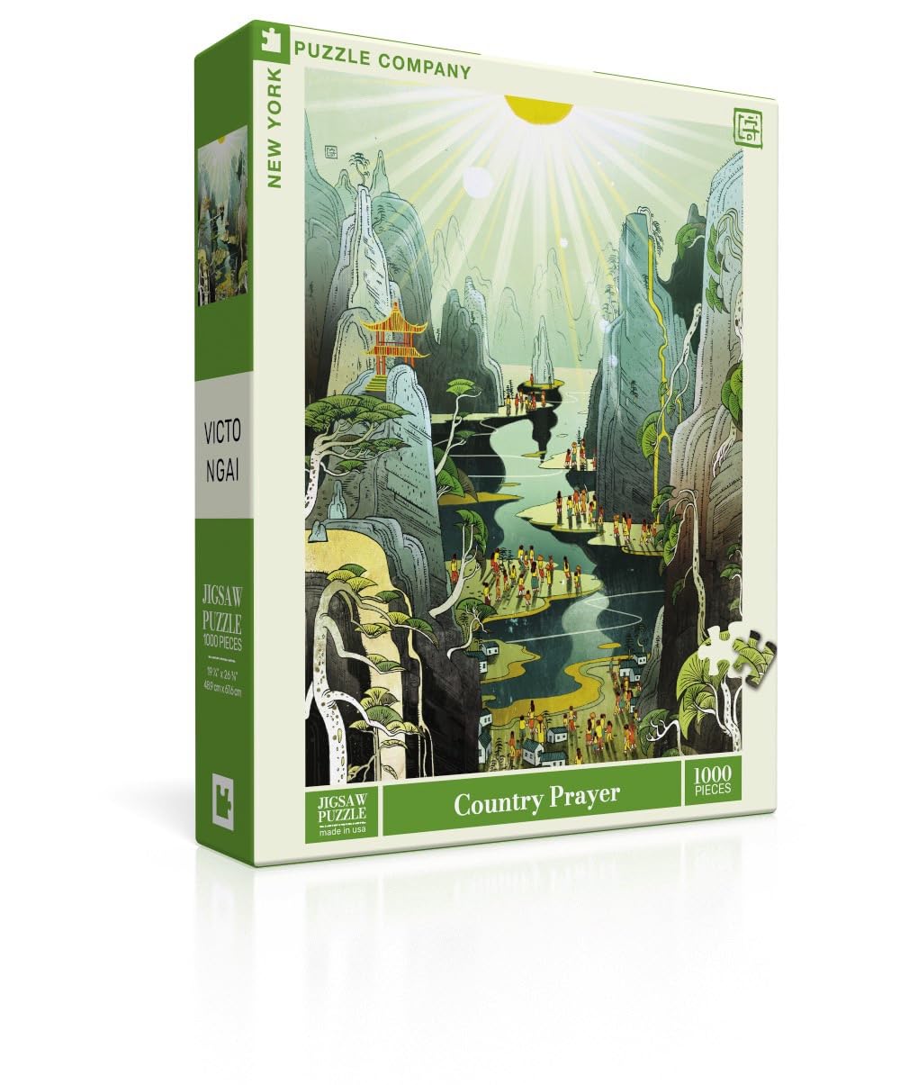 Victo Ngai Country Prayer - 1000 Piece Jigsaw Puzzle for Family Game Nights by Victo Ngai