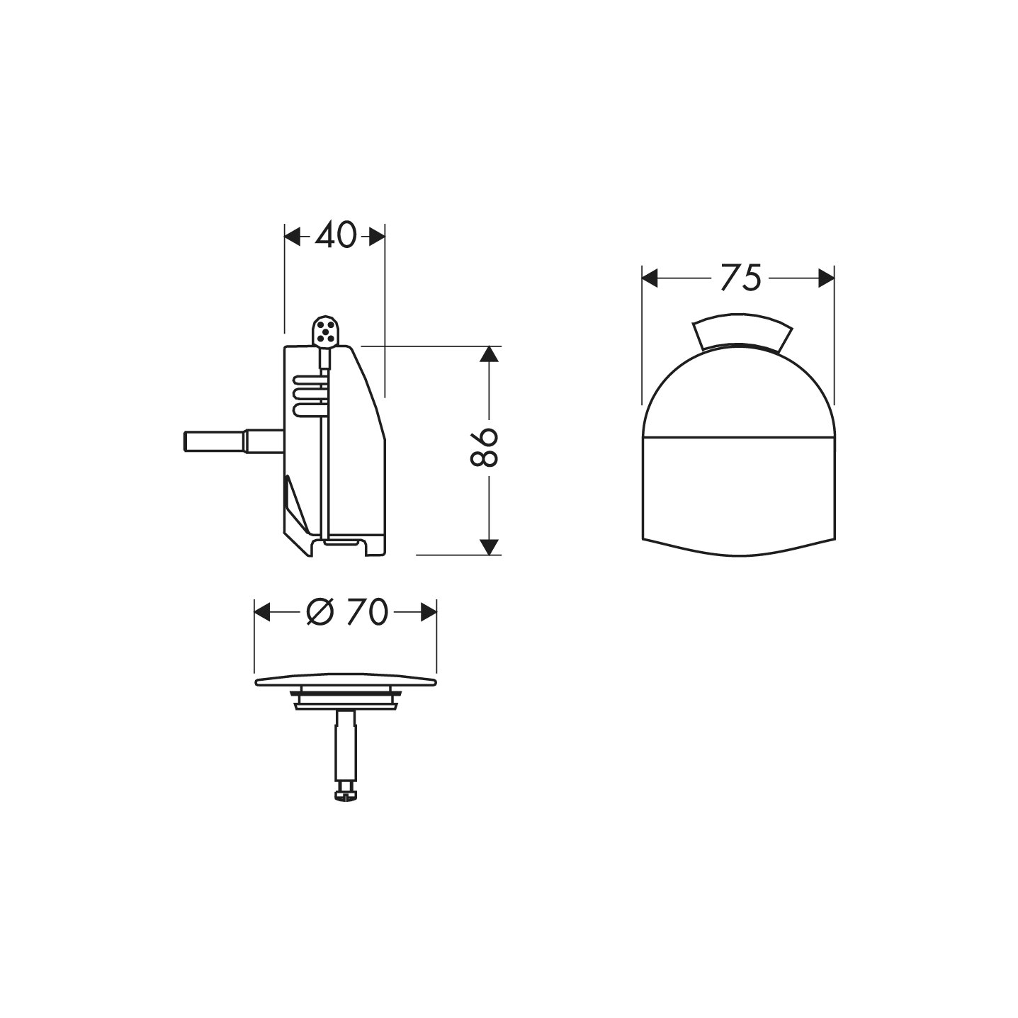 hansgrohe Exafill Set Complet de vidage pour baignoire standard et spéciale, chromé, 58127000
