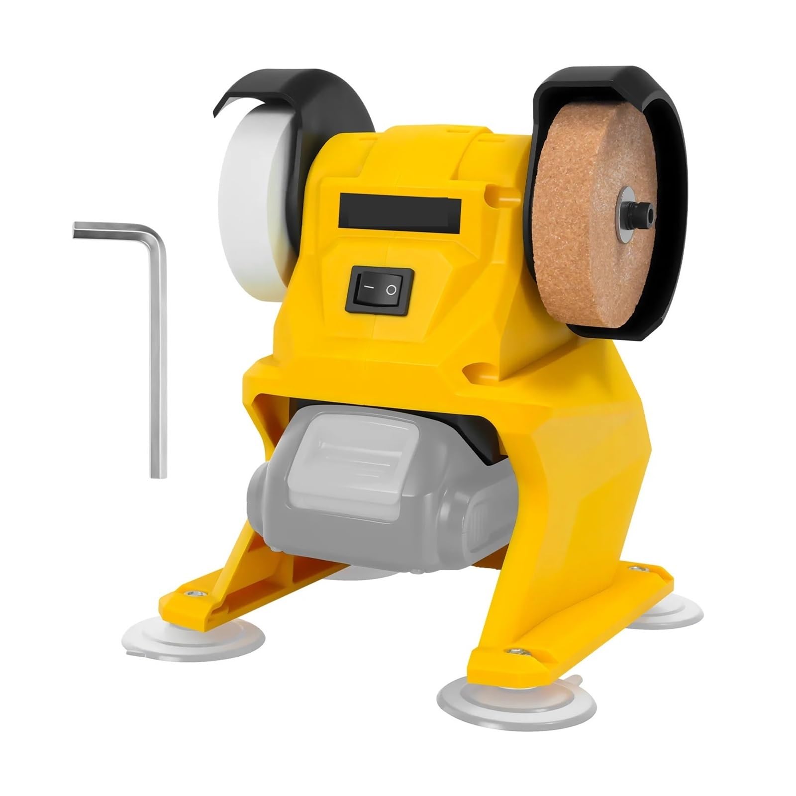 LNHHG Cordless Bench Grinder 5500RPM Dual Wheel Grinder Metal Stone Knife Polishing Grinding Sharpening Tool