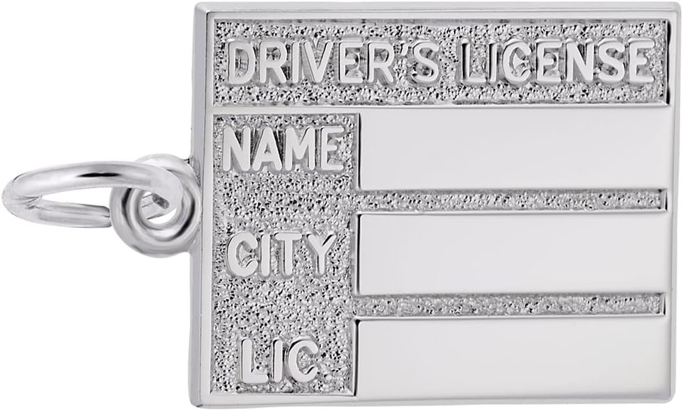 Drivers License Charm, Charms for Bracelets and Necklaces