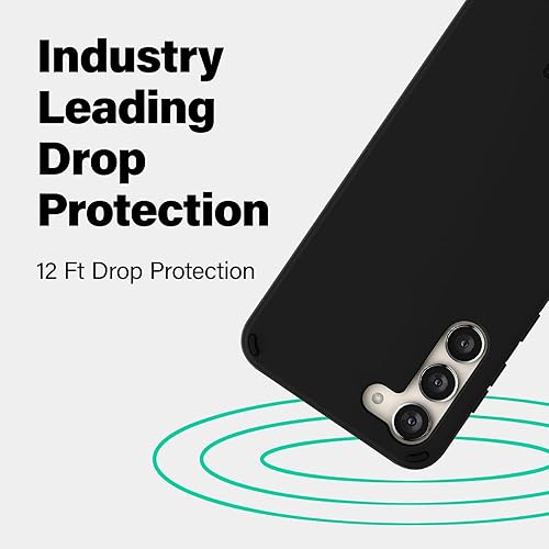 Miniatura 8 de Incipio Duo Series - Funda para Samsung Galaxy S22, 12 pies (12.1 ft) de defensa contra caídas con protección antimicrobiana, color negro