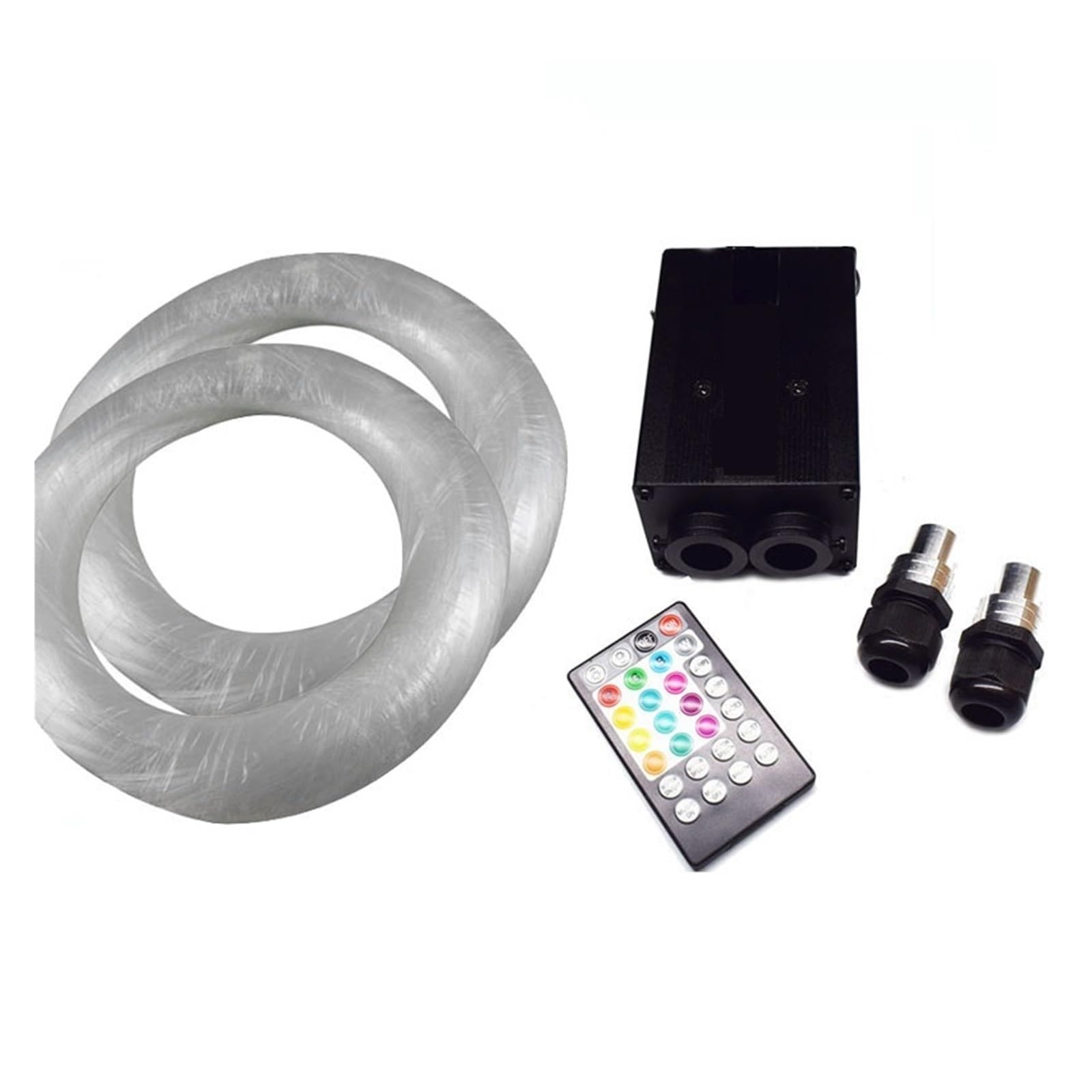 Oświetlenie wnętrza samochodu LED, Zestaw oświetlenia sufitowego APP 12W RGBW, silnik LED z kablem światłowodowym do światła światłowodowego Starry Sky w samochodzie Światła nastrojowe w samochodzie (