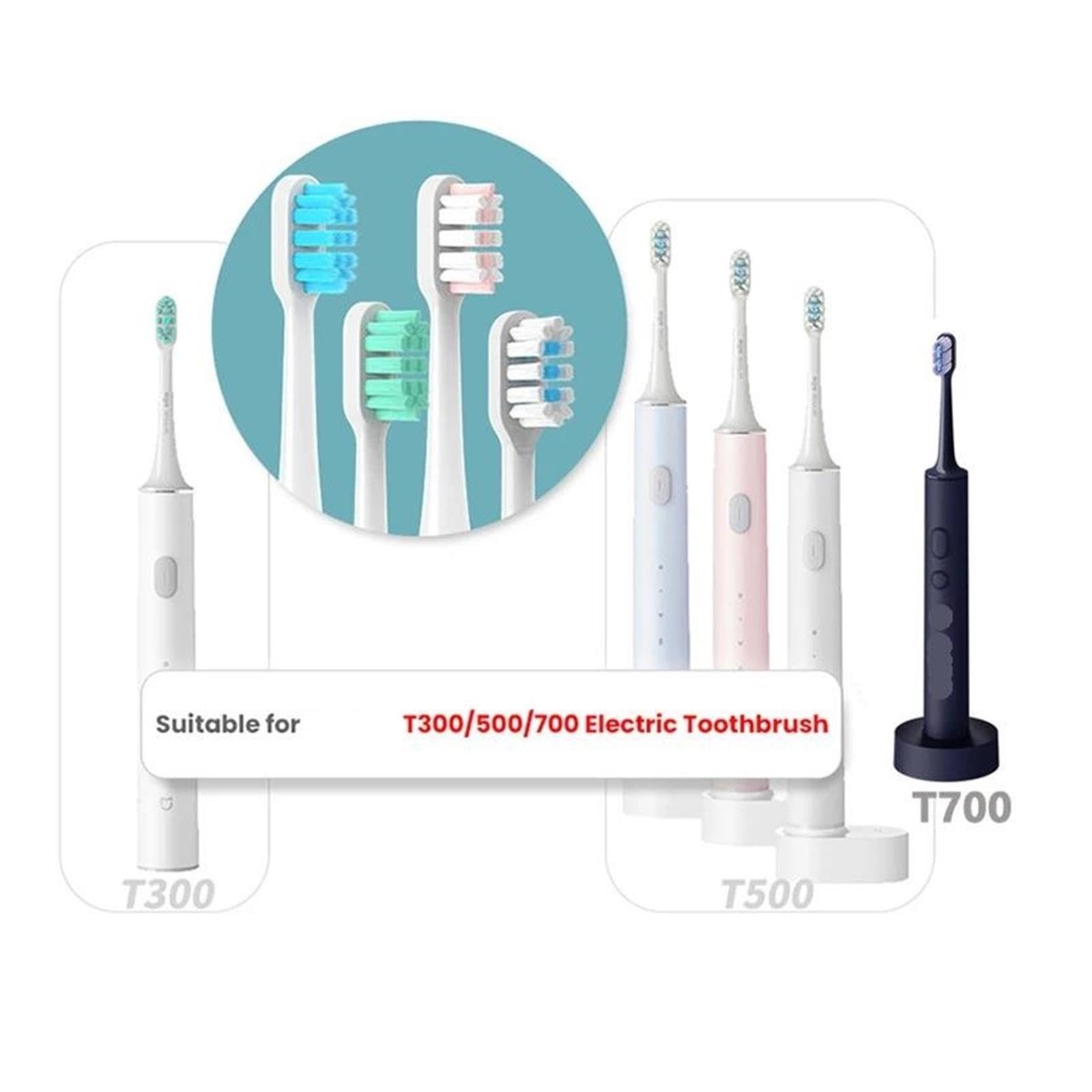 Testine For Spazzolino, Compatibili Con T300 T301 T500