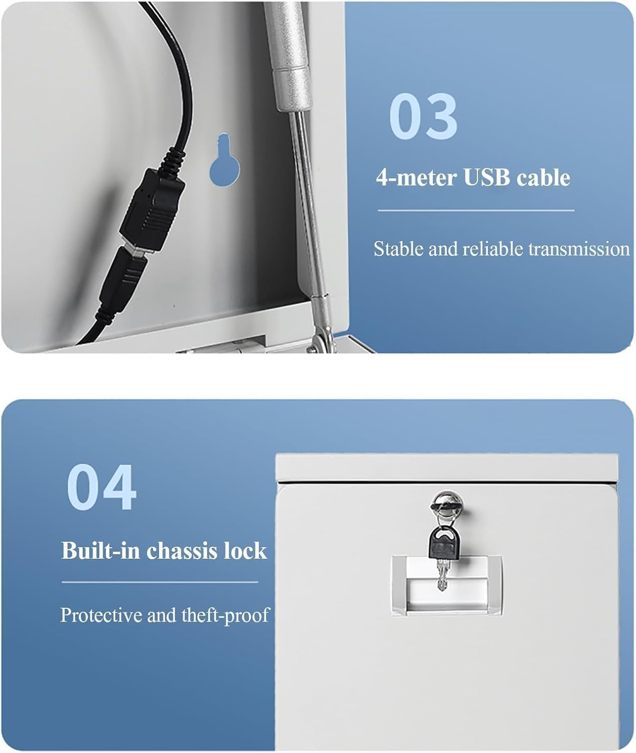 Cámara de documentos USB de montaje en pared con escáner inteligente, alta resolución, enfoque manual/automático, anotaciones en pizarra blanca, para enseñanza y presentaciones. (Pixels 10million )