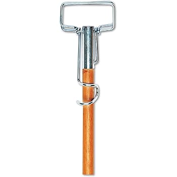 Amazon Com Boardwalk Bwk609 Spring Grip Metal Head Mop Handle For Most Mop Heads 60 Wood Handle Industrial Scientific