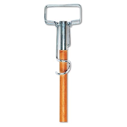 Boardwalk BWK609 Spring Grip Metal Head Mop Handle for Most Mop Heads, 60