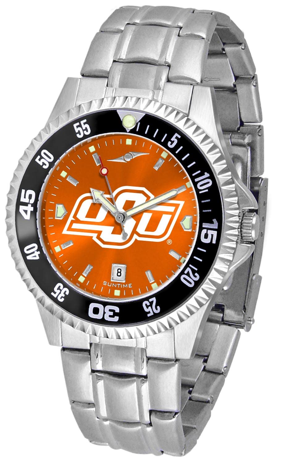 SunTime Men's Competitor 40mm Quartz Watch, 20mm Stainless Steel Strap, Team Color Dial and Bezel
