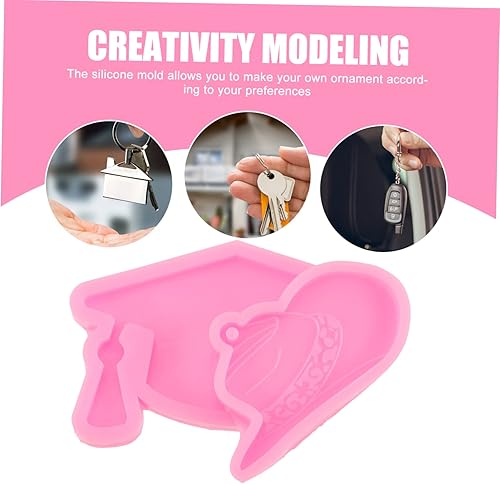 Miniatura 5 de ABOOFAN 8 moldes de silicona para llavero, moldes de silicona para caramelos, graduación, dulces, moldes de silicona para casquillo de soltero,