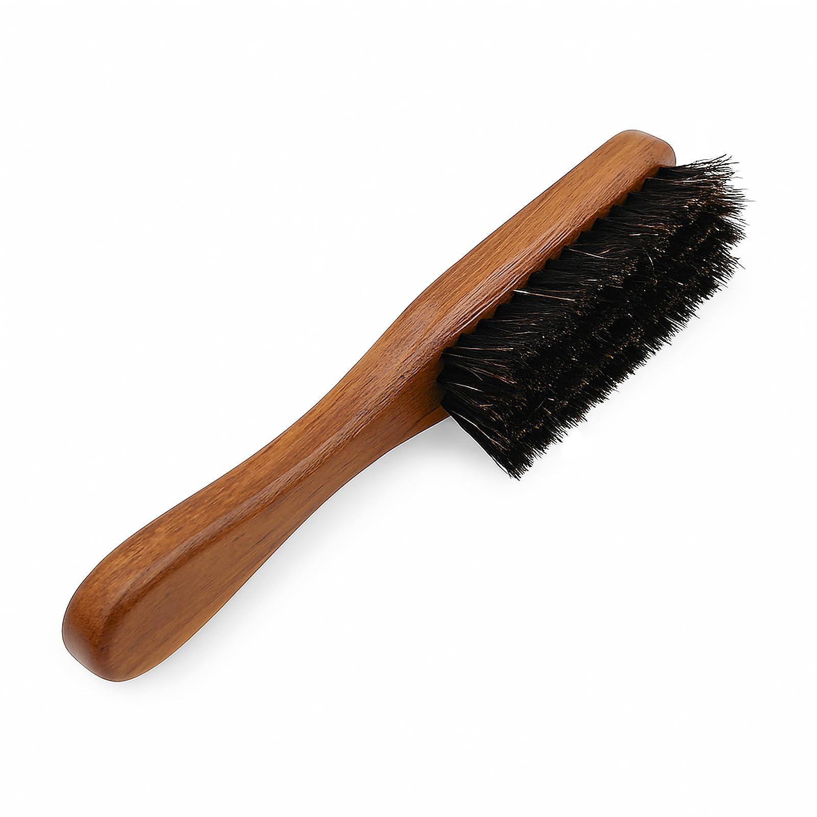 Piccola spazzola da barba con manico per uomo, spazzola da viaggio con setole di cinghiale (serpente)