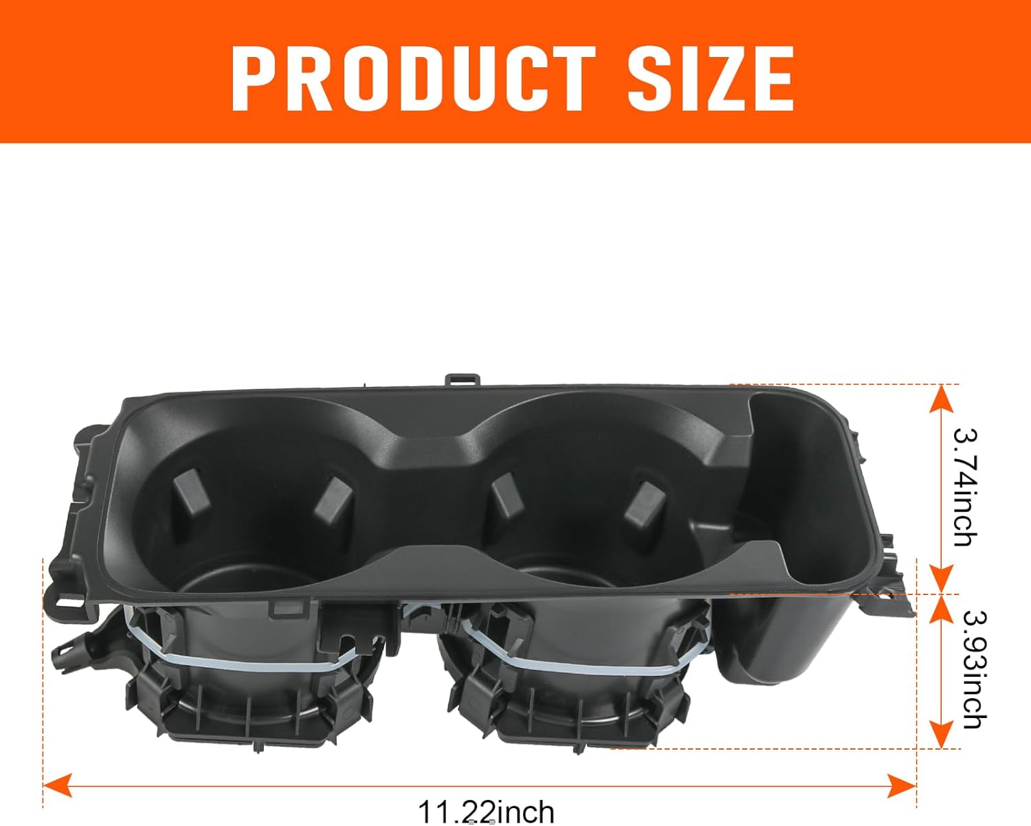 Center Console Cup Holder Without Wireless Charging Compatible with Ford Explorer 2020-2021 Replace# LB5Z7813562AB