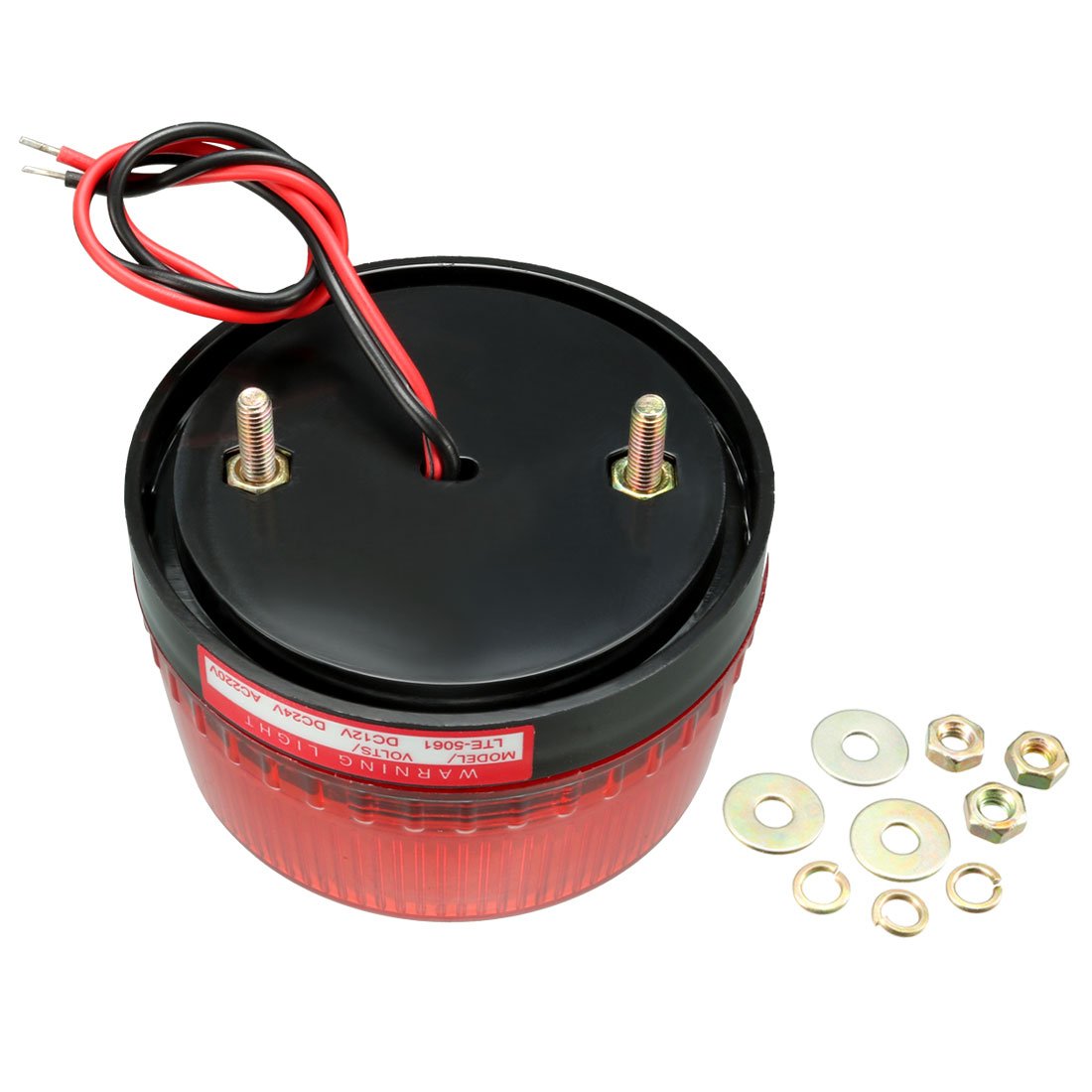 Sourcingmap LTE-5061 Ampoule LED d'avertissement rotative clignotante pour signal industriel 220 V AC Rouge