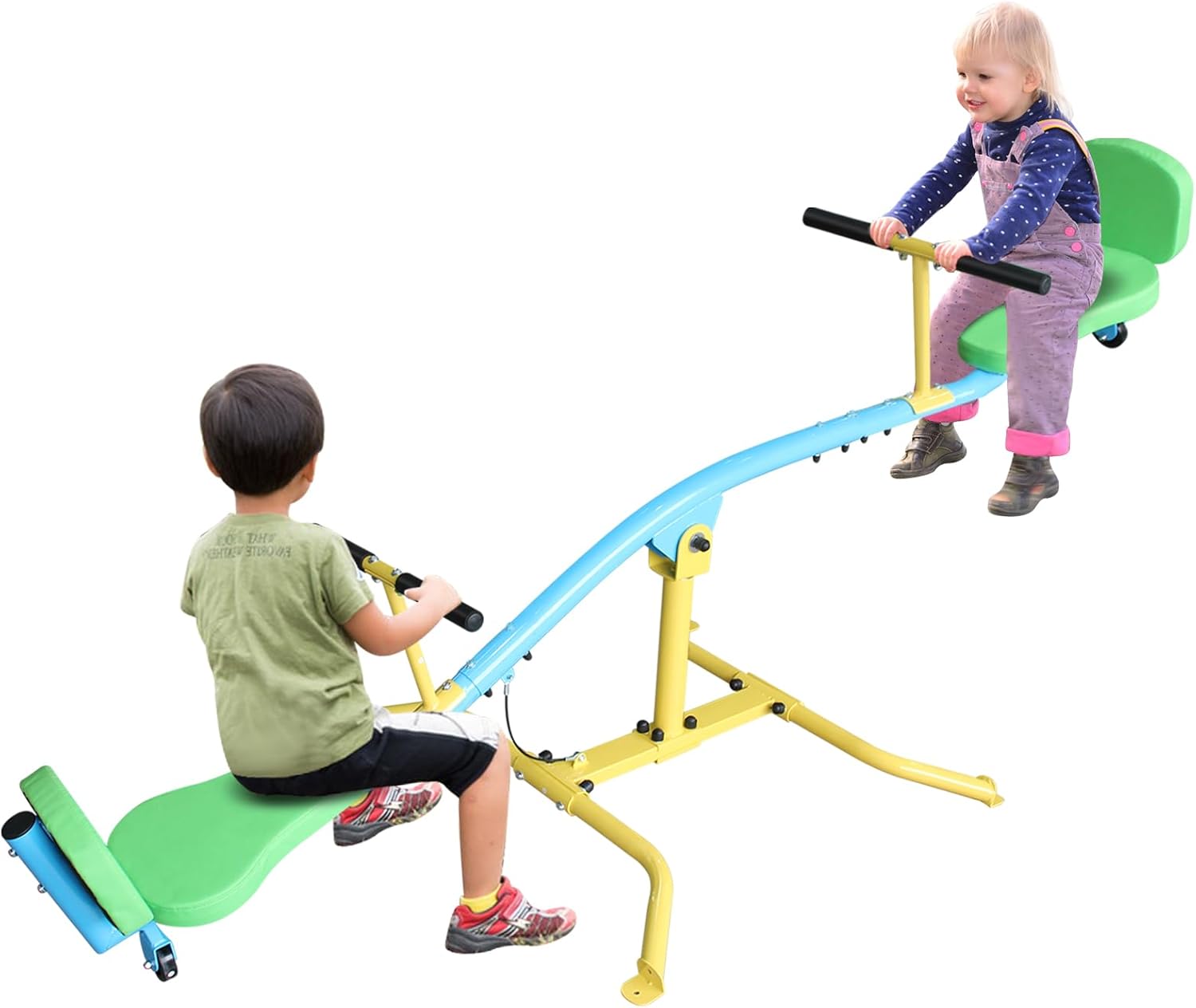 Seesaw for Kids, Teeter Totter with 360 Degree Rotating, Playground Equipment for Indoor and Outdoor, Home, Toddlers Toy Set