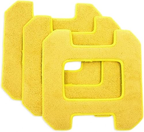 Paños de limpieza de repuesto para limpieza en húmedo hechos de microfibra para HOBOT-268/288/298 (amarillo, juego de 3 piezas)