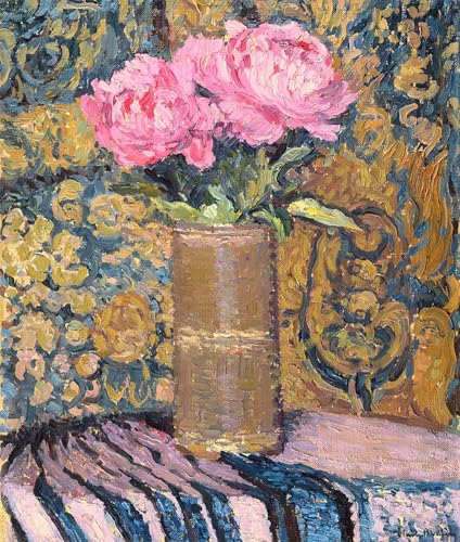 Tableaux sur toile pivoines par Henri 60x90cm art moderne mur