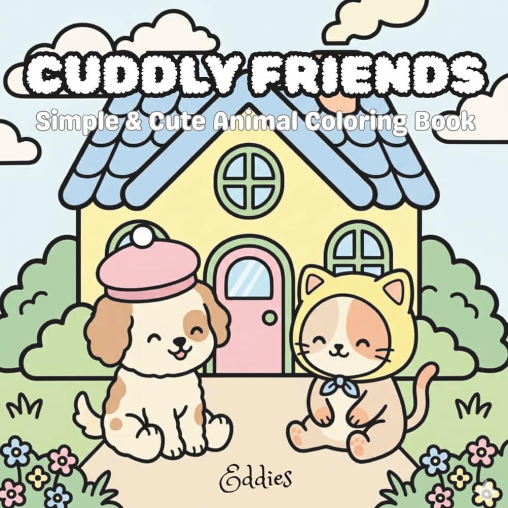 Cuddly Friends: Simple & Cute Animal Coloring Book