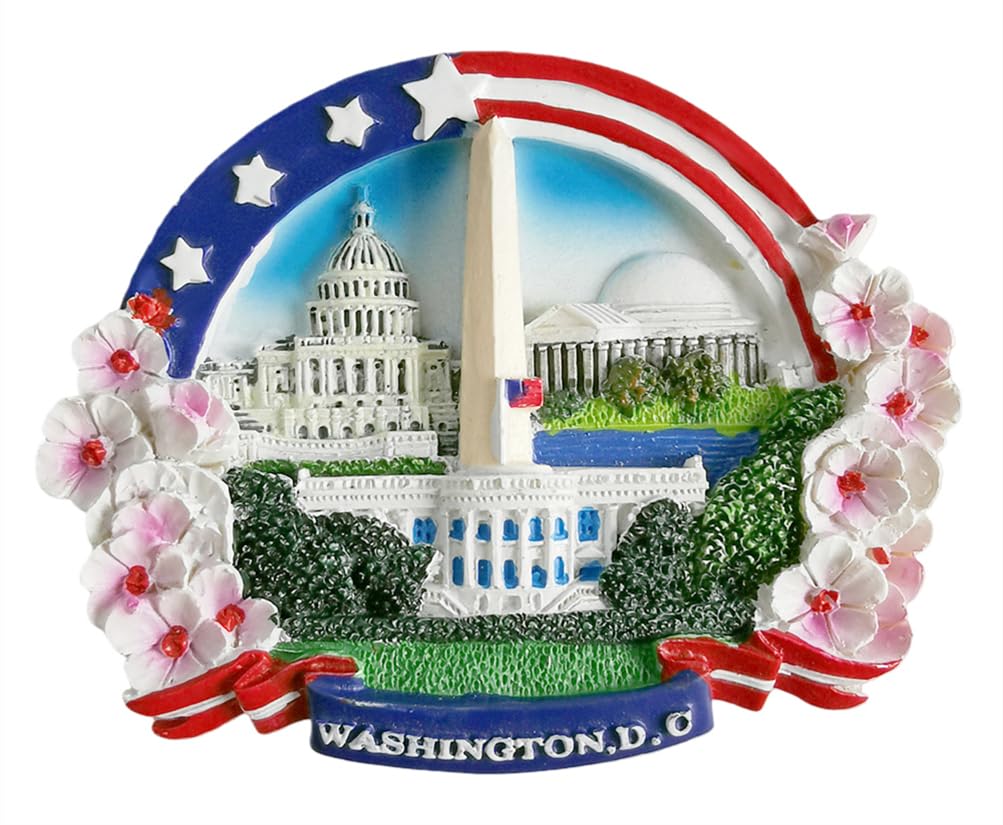 Washington D.C. USA magnes na lodówkę pamiątka podróż lodówka dekoracja magnetyczna naklejka 3D rzemiosło