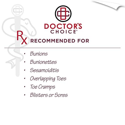 Miniatura 4 de Doctor's Choice Calcetines altos para alivio de juanetes con separador de dedos divididos y amortiguación suave para Hallux Valgus (negro, mediano)