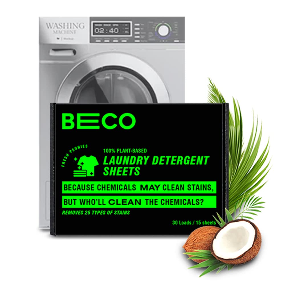 Beco Ecofriendly Laundry Detergent Sheets, 120 Loads, Natural Alternative to Liquid detergent, 100% Plant based and Chemical Free, For Top and Front load machines and Bucket Wash! (B0BQ33DZWB) Amazon Price History, Amazon Price Tracker