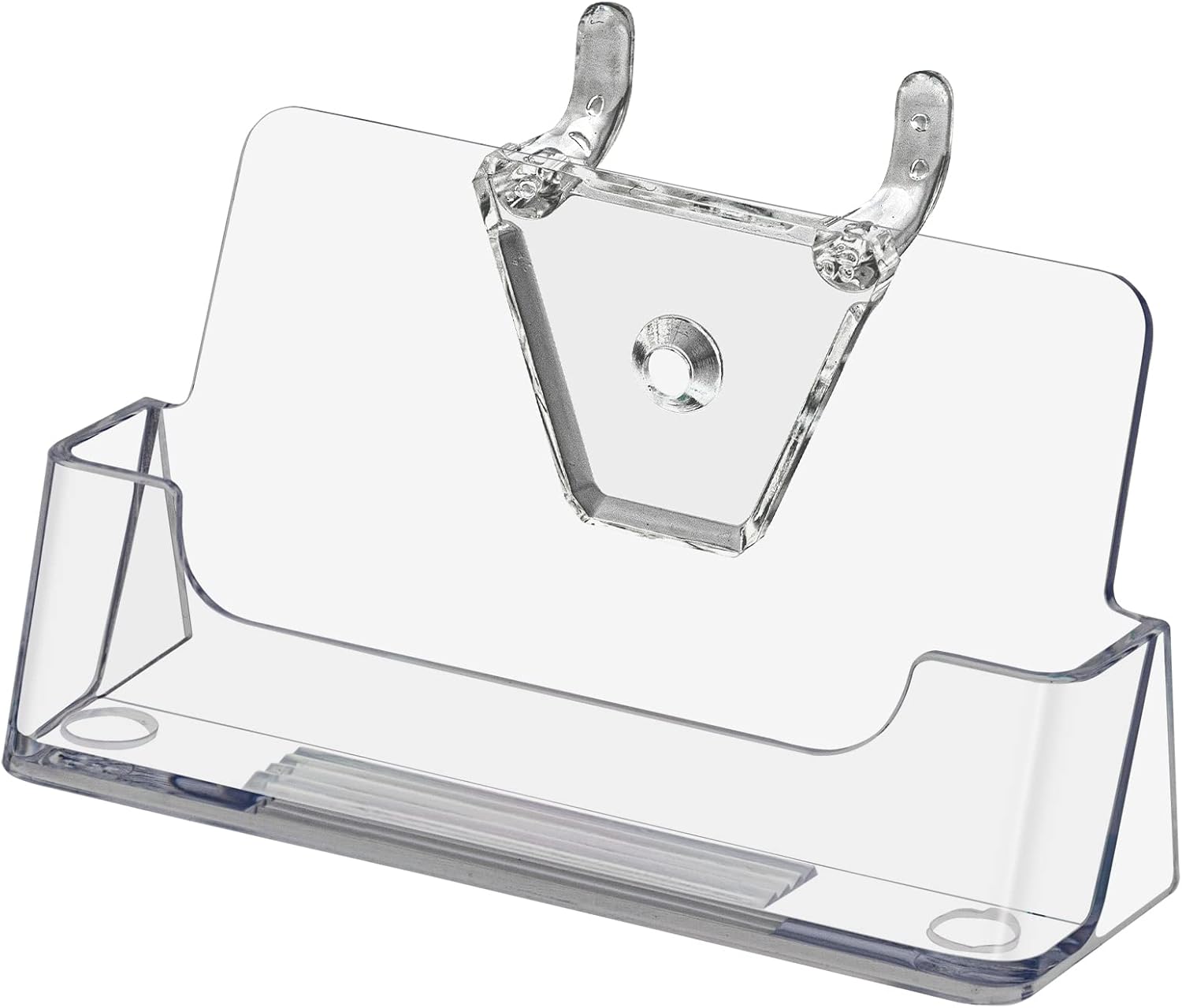 Marketing Holders Business Card Holder Pegboard Mount for 3.5 x 2 Contact Info Cards Clear Acrylic Display Rack Space Saving Organizer