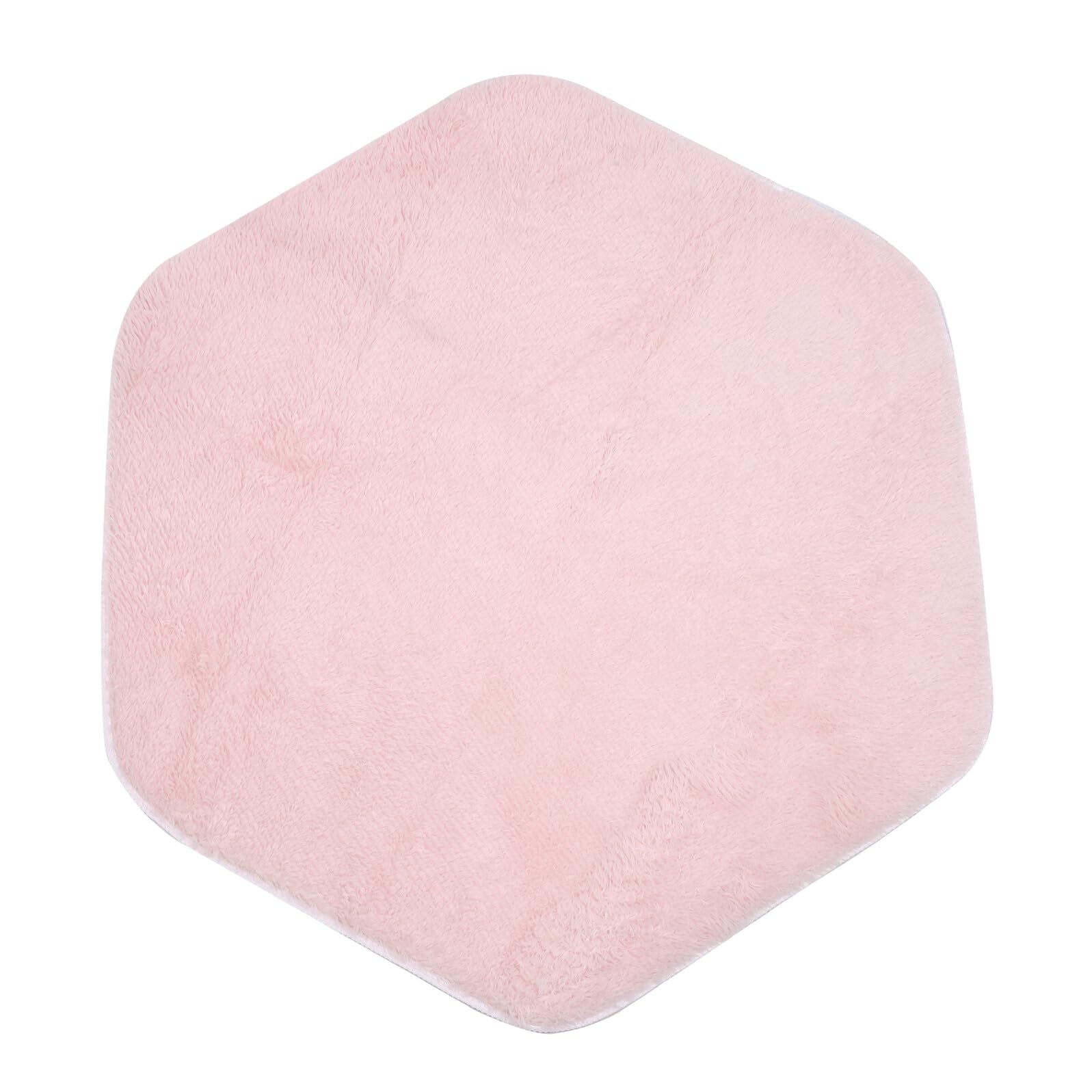 Homoyoyo Tappeto Gioco Esagonale Rosa in Peluche per Cameretta Bambini | Tappetino Morbido per Gioco a Terra, Superficie Soffice e Fluffy, Adatto a Dormitorio e Nursery