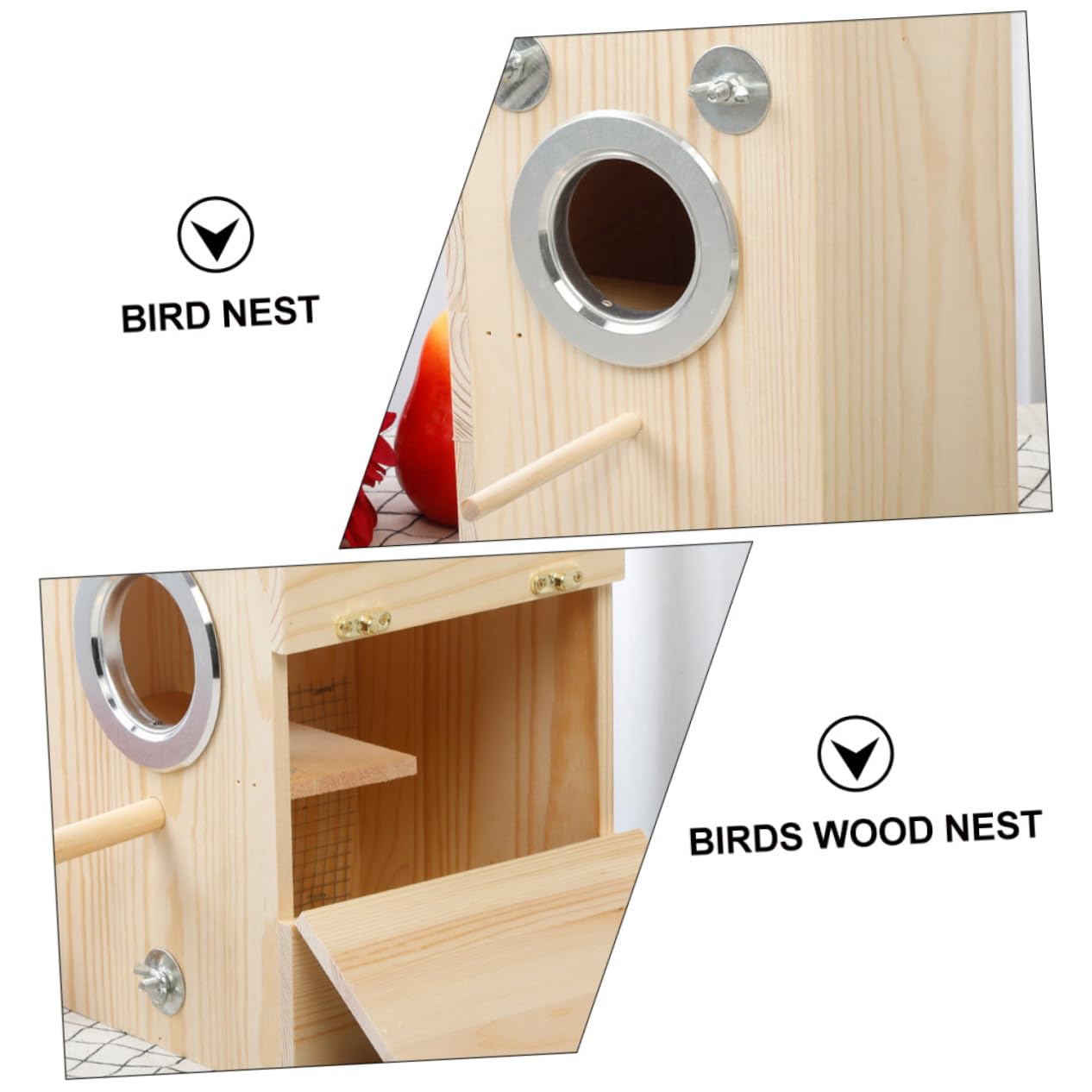 Sosoport Caja De Cría De Soporte para Nido De Pájaros Casa para Pájaros De Madera