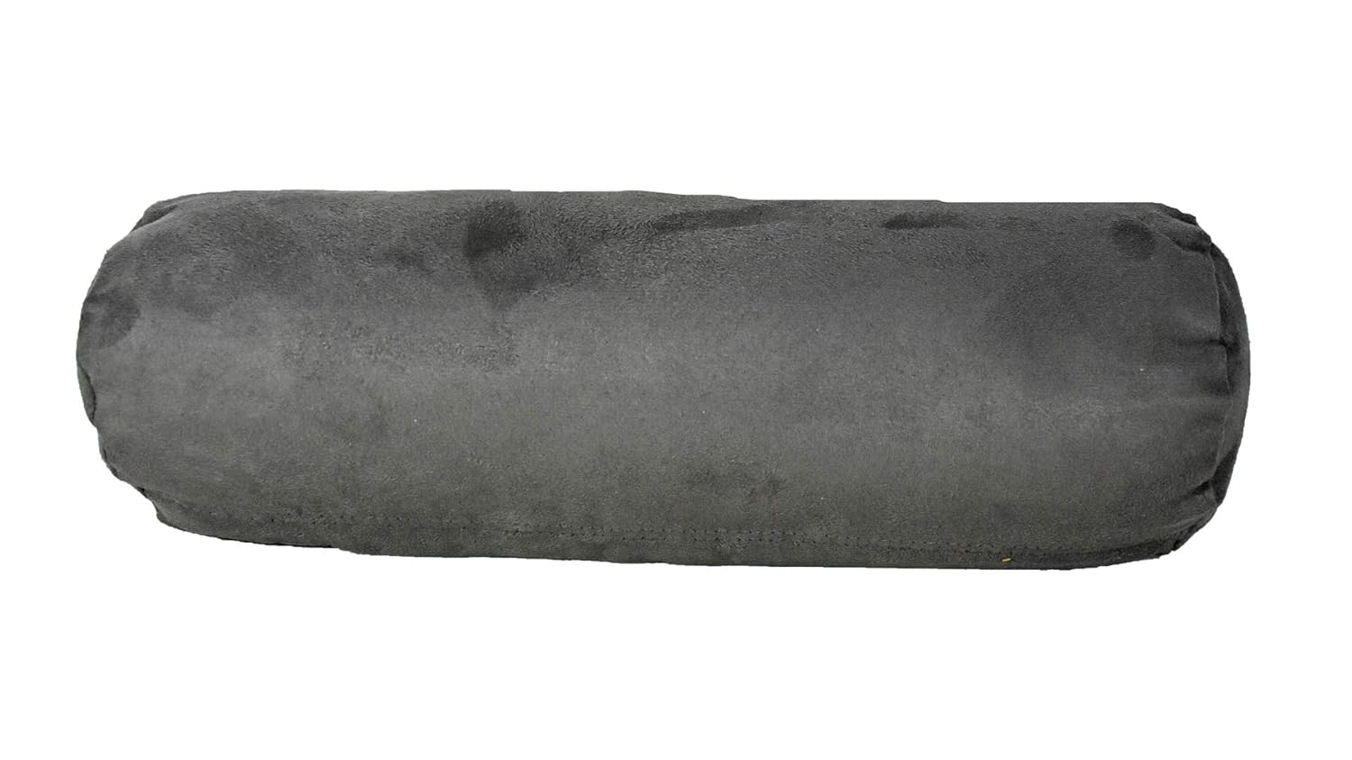 HomeRoots 8 X 20 Gray Bolster Zippered Microsuede Solid Color Bolster Pillow