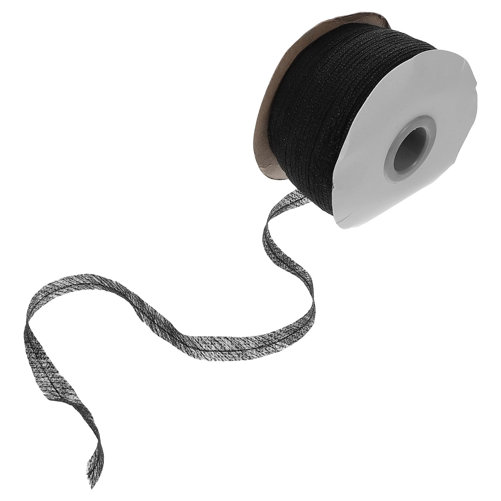 BESPORTBLE Fusible Interfacing Strip, Black Non - Woven Center - Stitch Tape for DIY Sewing & Clothing Accessories, 100m Roll Interlining Fabric, 1. 00cm Width